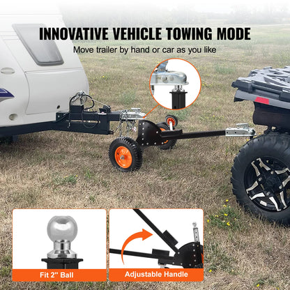Aanhanger Dolly – Trailer Dolly – Trek Dolly – Verplaats Dolly – Verstelbare Hoogte – Draagvermogen 680 Kg – Pneumatische Wielen