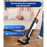 Cordless Stick Vacuum Cleaner - Stick Vacuum Cleaner - Vacuum Cleaner - Cordless Stick Vacuum Cleaner - Powerful Suction - 150W - 220V - 2600mAh - 80dB - White/Black