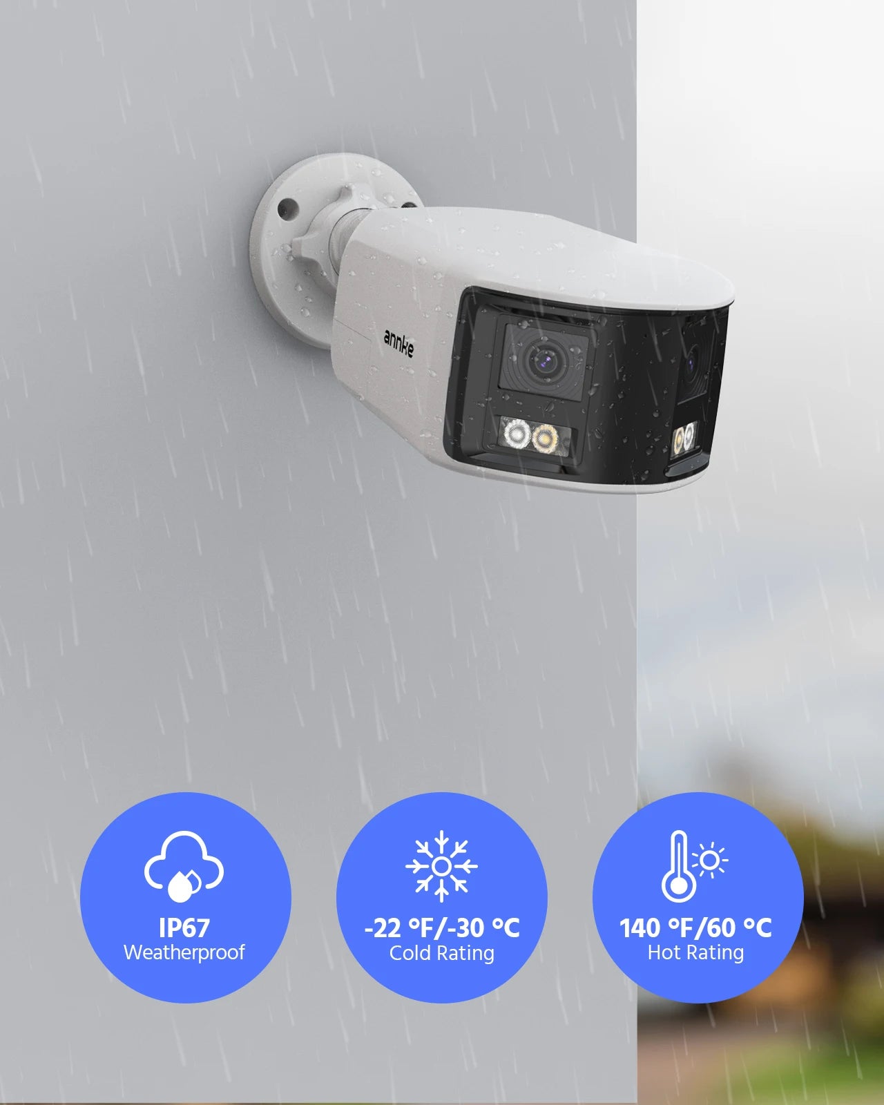 ANNKE 2/4pcs 8mp Smart Home Video Security Camera System 180° Dual Lens Security IP PoE Camera Human Vehicle Detection 4k Cam