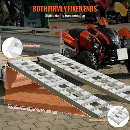 Aluminium Oprijplaten – 6000 lbs Draagvermogen – 94x15 Inches – Heavy-Duty Universele Laadplaat – Geschikt voor Motor, Tractor, Truck & Grasmaaier
