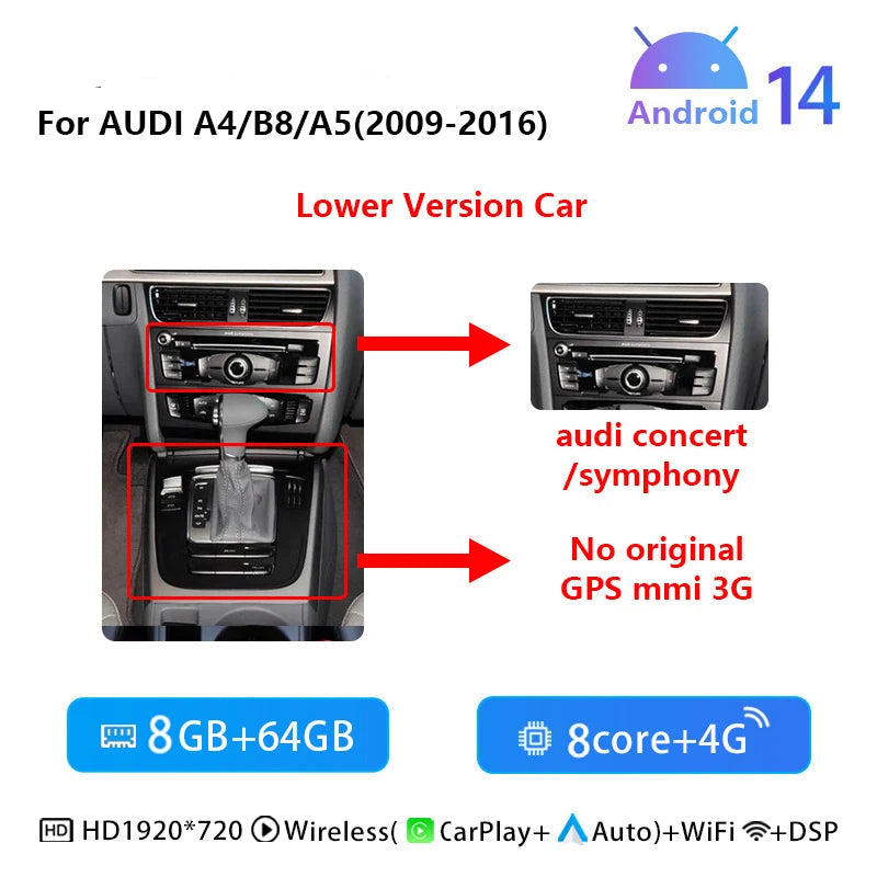 Autoradio – Car Multimedia Speler – Auto Stereo – GPS Navigatie – Android Systeem – 10,25 Inch HD Scherm – Draadloze CarPlay & Android Auto - QUORE