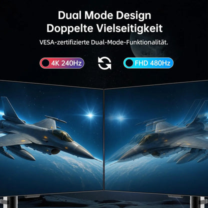 32 Inch Monitor – 4K Scherm – OLED Display – Gaming Monitor – UHD Beeldscherm – Dual Mode 4K@240Hz / 1080P@480Hz – 0,03 ms Reactietijd – HDR True Black 400