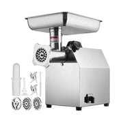 Elektrische Gehaktmolen - Voor alle soorten Vlees - Roestvrij staal - Vleesmolen - Vleesmolens - worstenmaker - Keukenmolenmachine - 2 Bladen - 794Lb/H - 1100W - 193 tpm - Zilver