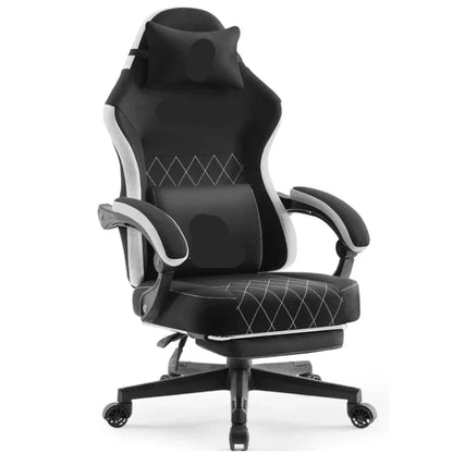Bureaustoel – Kantoorstoel – Werkstoel – Dreugstoel – Bureaustoel Met Armleuningen – Verstelbare Rugleuning – Stoffen Bekleding – Draaibaar Design