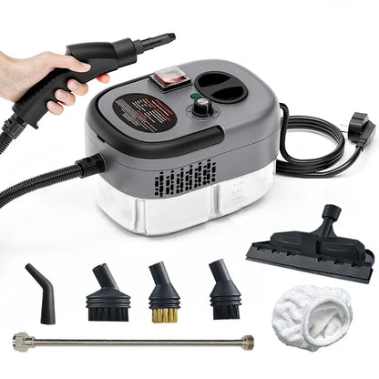 Handstoomreiniger – 2500W - Hoge Temperatuur Stoommachine – Voor Keuken - Airco - Auto – 105°C Stoom – Krachtige Reiniging – EU Stekker - Grijs