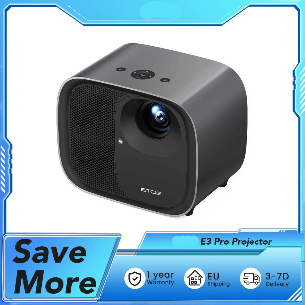 Projector – Beamer – Android TV Projector – Home Cinema Projector – Full HD 1080P – 600 ANSI Lumen – Automatische Focus & Keystone Correctie – Draadloos WiFi 2.4G/5G
