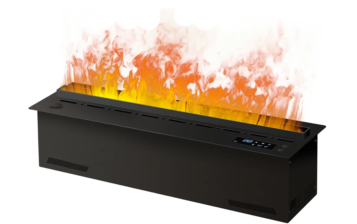 Slimme Atomisatie Haard – Waterdamp Haard – Elektrische Haard – 3D Vlammenhaard – Inbouw Haard – App & Afstandsbediening – 800 mm Compact – Veilig & Milieuvriendelijk