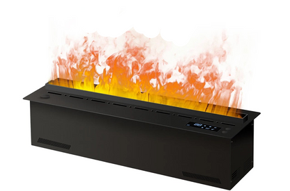 Slimme Atomisatiehaard – Waterdamp Haard – Inbouwhaard – Elektrisch Haard – Decoratieve Haard – 3D Kleurrijke Vlammen – Afstandsbediening en App Bediening – 1000mm – Roestvrijstalen Behuizing