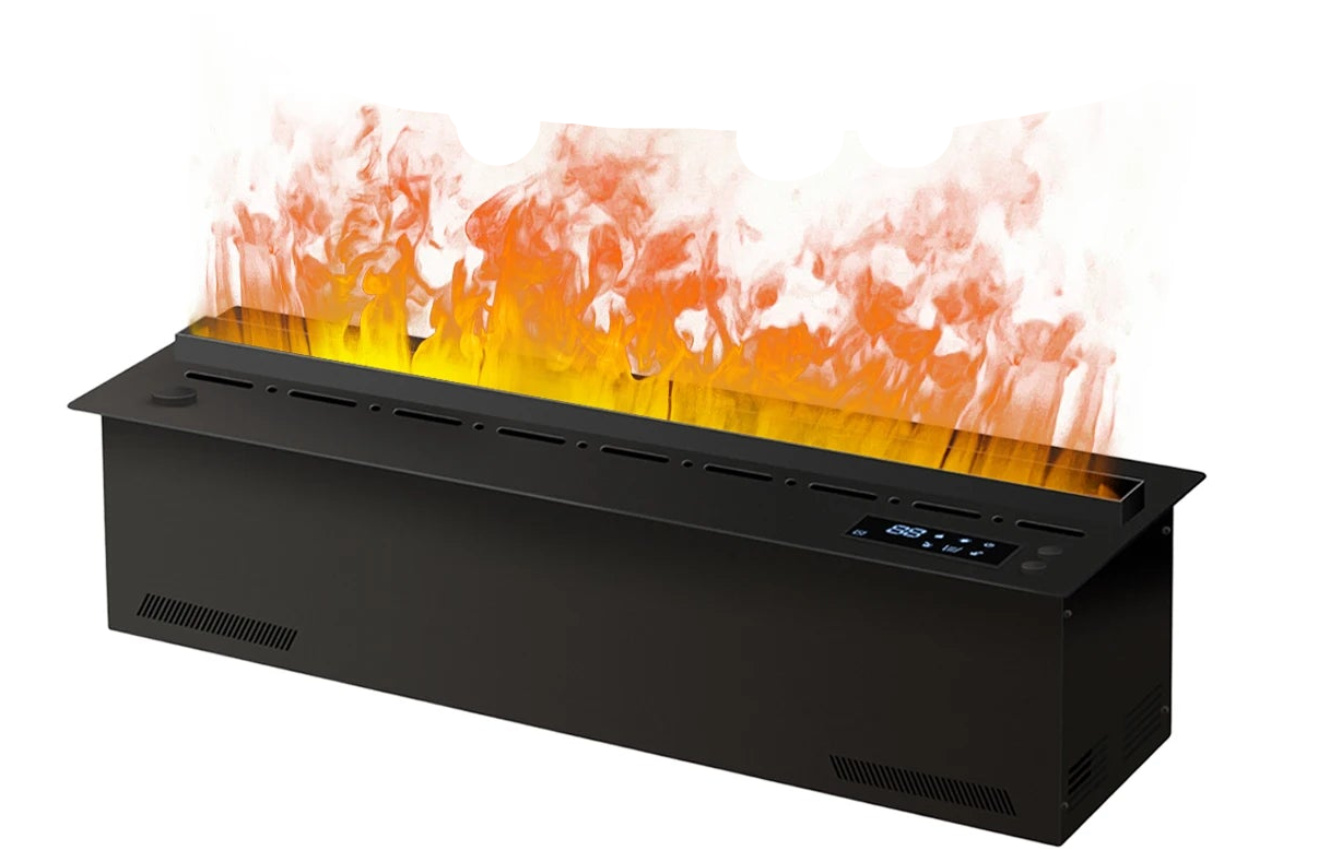 Waterdamp Haard – Atomisatie Haard – Elektrische Haard – Sfeerverwarming – Inbouw Haard – 3D Multi-Color Vlammen – Afstandbediening en App Besturing – 1800mm – Veilig & Brandvrij