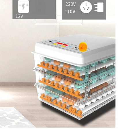 Eierbroedmachine – Eierincubator – Kipbroedmachine – Kuikenbroeder – Broedkast – Capaciteit 120 Eieren – Automatische Kantelfunctie