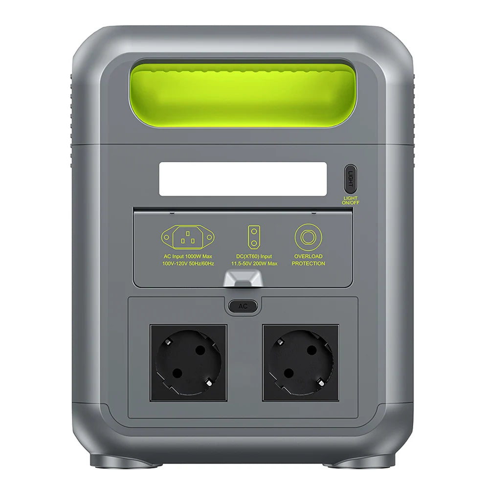 Draagbare Powerstation – Mobiele Accu – Camping Batterij – Noodstroomvoorziening – LiFePO4 Batterij – 1024Wh Capaciteit – 1200W Vermogen