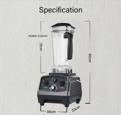 Blender - Blender Smoothie - Smoothie Maker - Foodprocessor - 2200W - met Timer - 2L BPA-vrije Mixbeker - RVS Mes - Soepmaker - Voor IJs - Babyvoeding & Meer