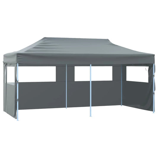 Opvouwbare Tent – Tuinpaviljoen – Partytent – Ontvangsttent – Markttent – Campingtent – 3x6 Meter – Waterafstotend 600D Oxford – Gepoedercoat Stalen Frame - Grijs