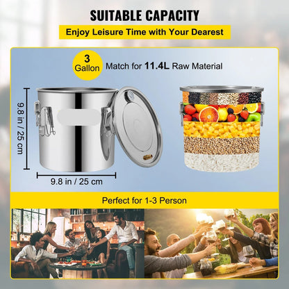 Alcohol Distilleerketel - 20L - Destilleerapparaat – RVS & Koper - Snelle Koeling - Whisky - Bier en Brandy – DIY Distilleerapparaat – Voor Thuisgebruik