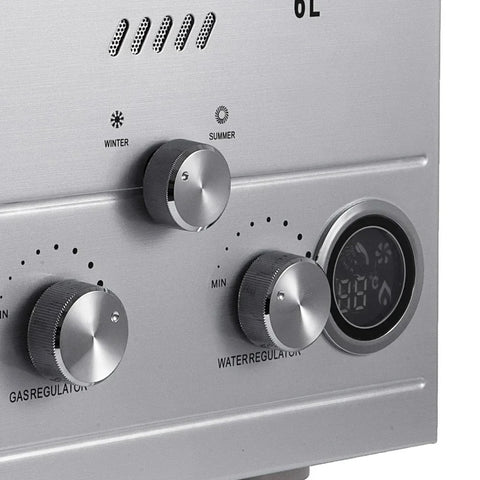 Butaan geiser 16L - 32KW - LPG Geiser 16 Liter / minuut Boiler - Oestvrij staal - LPG-ketel Huishoudelijke apparaten Buitenverwarmingen - QUORE