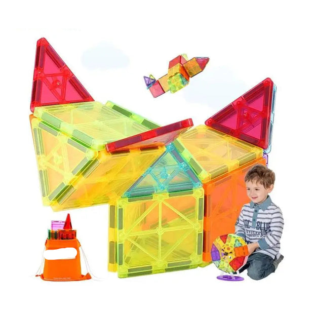 Bouwstenen - Bouwsteenspeelgoed - Mega Bloks - 180PCS - Magnetische Bouwstenen - Bouwset voor Kinderen - Educatief Speelgoed - Voor Kinderen Verjaardagscadeaus