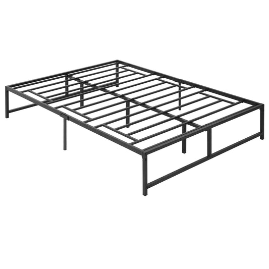 Metalen Bedframe – Stalen Bed – Industrieel Bed – Stevig Bed – Ruimtebesparend Ontwerp – Geschikt Tot 300 Kg – Makkelijk Te Monteren - QUORE
