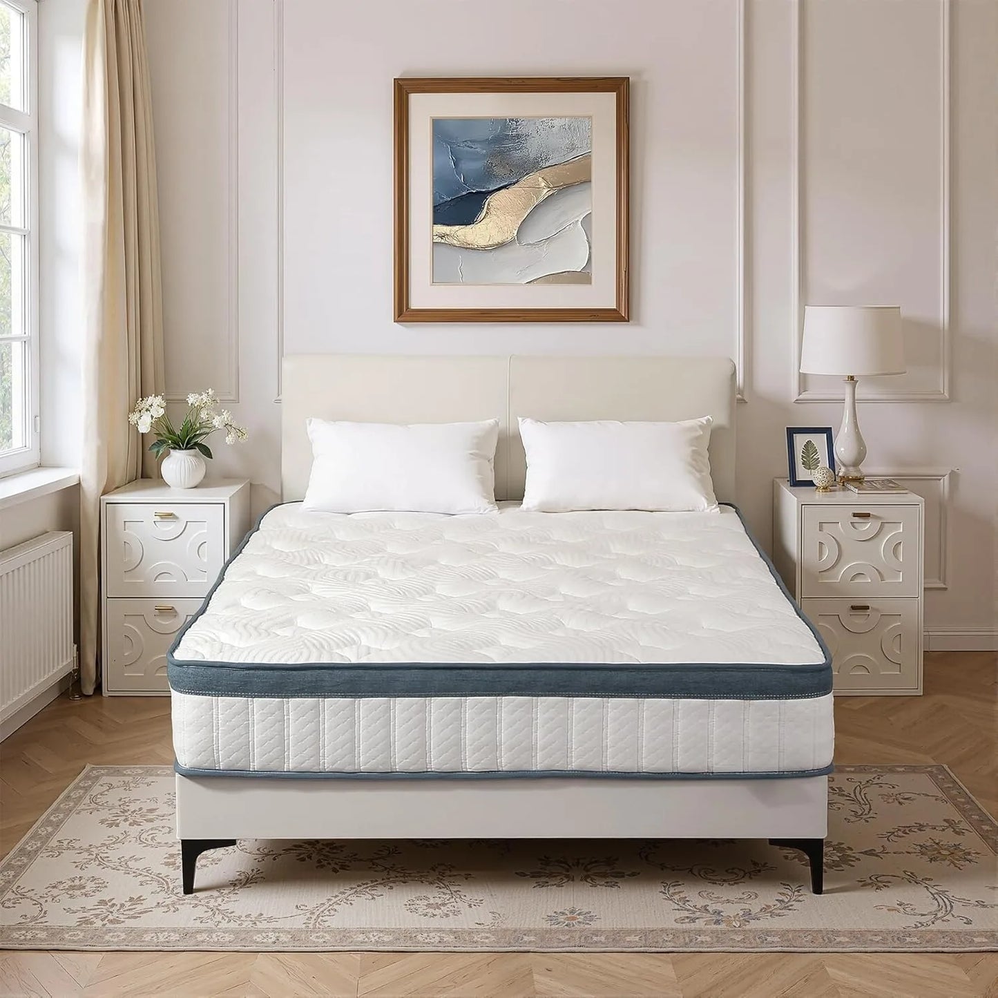 Matras – Pocketveringmatras – Koudschuimmatras – Traagschuimmatras – Eenpersoonsmatras – 90x200 cm – Hardheid H2 – Hoogte 25 cm – Gecertificeerd Veilig – Met Traagschuim
