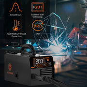 Hzxvogen - Lasmachine - Elektrische Lasser - 3 in 1 - Halfautomatische MMA Mig Lasmachine - Inverter Welder Synergy Tool - Non Gas - Voor Gasloos IJzer Solderen - Zwart - Set 2