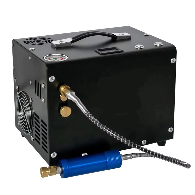 Luchtcompressor - Compressor - Luchtpomp - Air Compressor - 4500Psi - 300bar - PCP - Hoge Druk Compressor – Ingebouwde 12V Voedingsadapter – Geschikt voor Scuba Tanks en Luchtgeweren – Auto Stop Versie – 220V