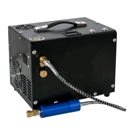 Luchtcompressor - Compressor - Luchtpomp - Air Compressor - 4500Psi - 300bar - PCP - Hoge Druk Compressor – Ingebouwde 12V Voedingsadapter – Geschikt voor Scuba Tanks en Luchtgeweren – Auto Stop Versie – 220V
