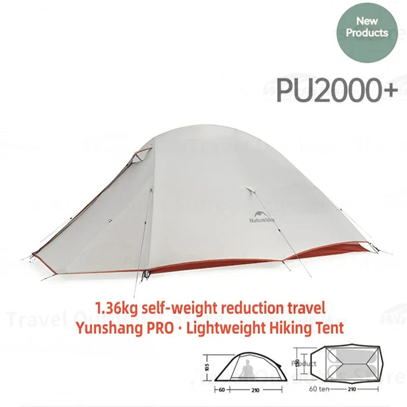 Tent – Kampeertent – Lichtgewicht Tent – Trekkingtent – Outdoor Tent – Ultralichte 2-Persoons Tent – Waterdicht tot 5000 mm PU – Compact en Draagbaar