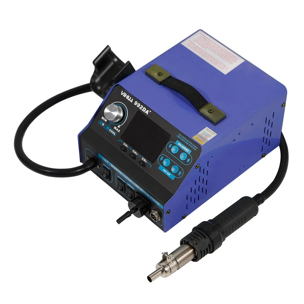 Rework Station – Soldeerstation – Hete Lucht Pistool – Rookafzuiging – Nauwkeurige Temperatuurregeling – 780W Vermogen
