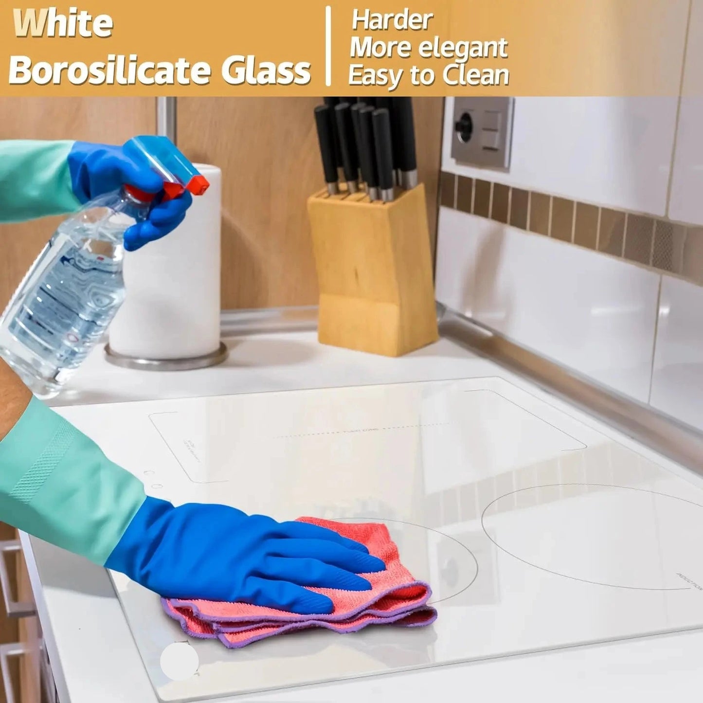 Inductie Kookplaat - Elektrische Kookplaat - Keramisch Kookplaat - Induction Hob - Elektrische Brander - 4-pits - Inbouw - 3500W - 220V - Kinderbeveiliging - Timerfunctie - Flexzone - Wit - QUORE