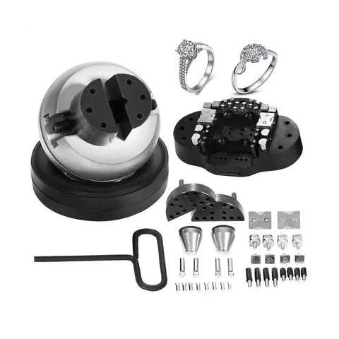 Bankschroef - Graveerbank - Sieraden - Graveergereedschap - Diamant Graveerbank - Full Set 5in Graveerbank - Verstelbaar Instelgereedschap - 10kg - W/ 34Pcs Hulpstukken