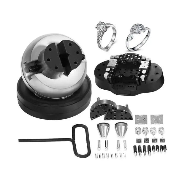 Bankschroef - Graveerbank - Sieraden - Graveergereedschap - Diamant Graveerbank - Full Set 5in Graveerbank - Verstelbaar Instelgereedschap - 10kg - W/ 34Pcs Hulpstukken