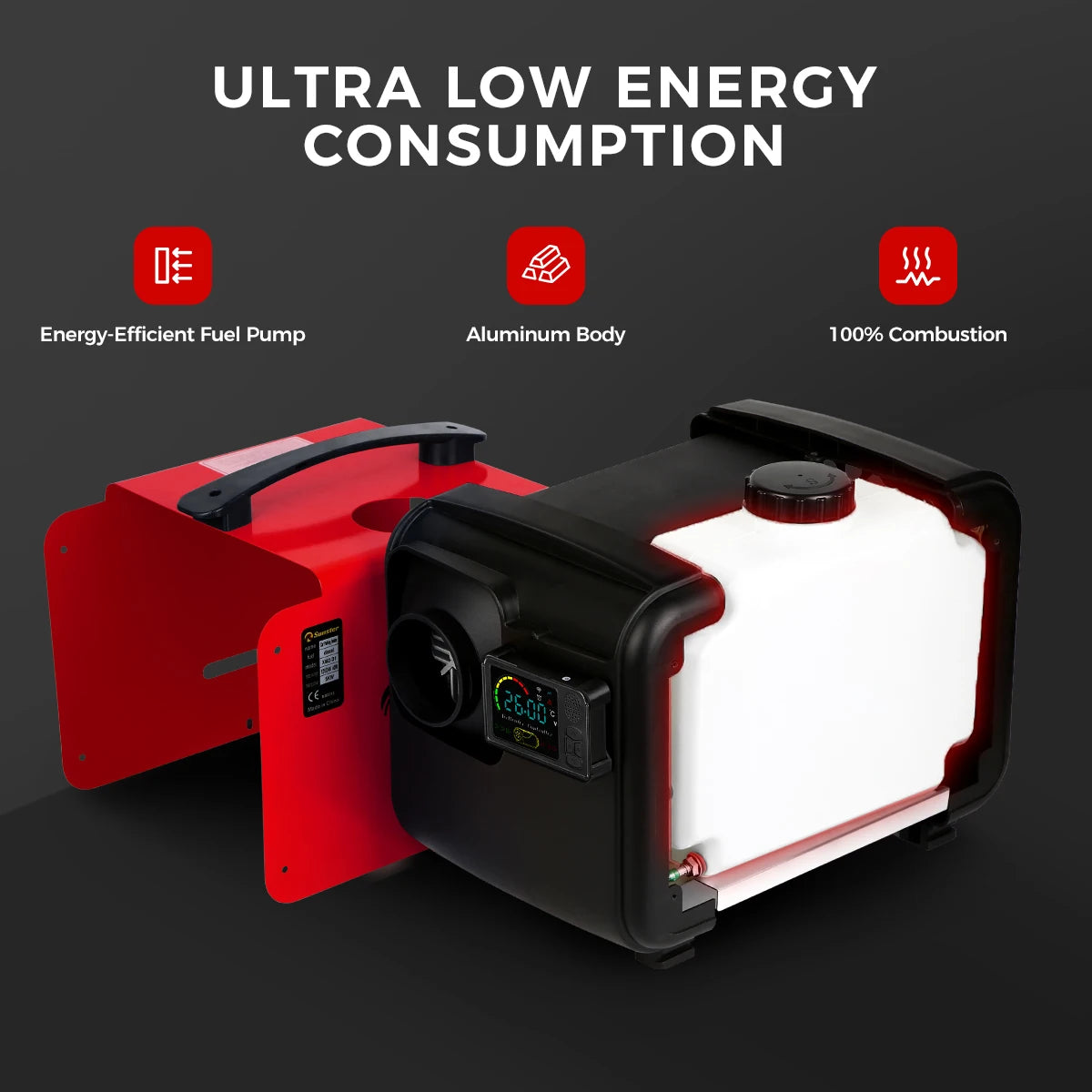 Luchtverwarmer – Diesel Heater – Auto Verwarming – Camper Heater – Garage Verwarmer – 8 kW Vermogen – 5L Brandstoftank