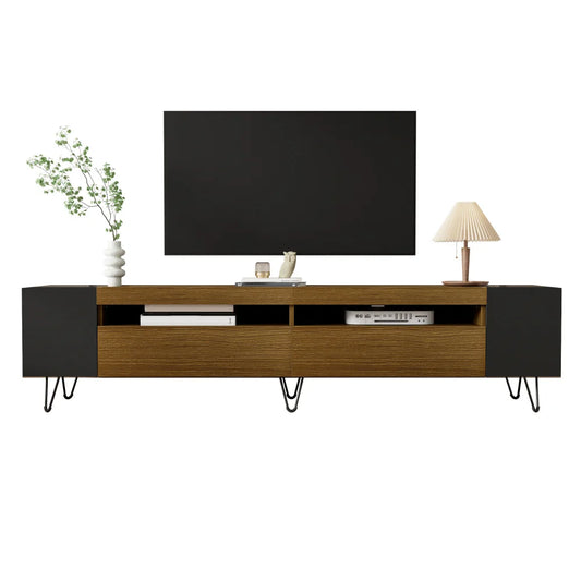 Tv-meubel – TV-kast – Televisiemeubel – Mediameubel – Wandmeubel – Geschikt voor 50-59 inch TV – Duurzaam MDF en spaanplaat met metalen poten