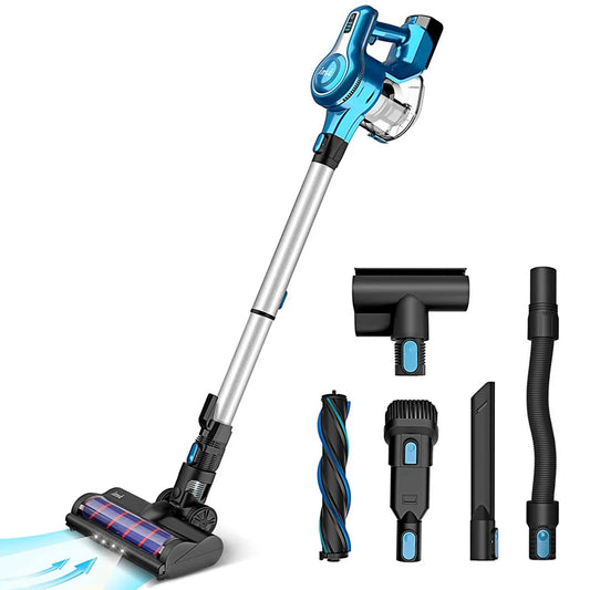 Cordless Stick Vacuum Cleaner - Stick Vacuum Cleaner - Vacuum Cleaner - Cordless Stick Vacuum Cleaner - Powerful Suction - 23Kpa - 250W - 36V - HEPA Filter - Blue