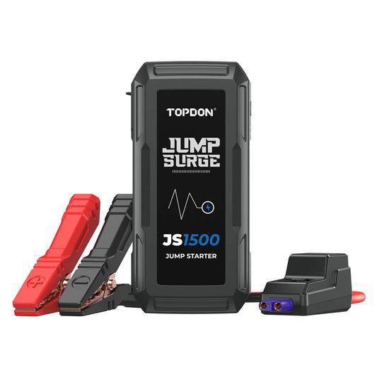 Topdon - JS1500 - Jumpstarter voor Auto - Startkabels - Starthulp - 1000A - 12V - Jumpstarters - Powerbank 10000mAh - Zwart - QUORE