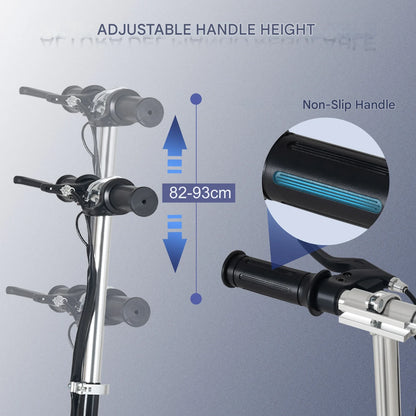 Scooter - Elektrische Step - voor 7-14 jaar -  Verstelbaar - Opvouwbaar - 120 W - 12 km/h Max. Snelheid - 100-240 V - Belastbaar 50kg - 75 x 36 x 82-93 cm - Roze