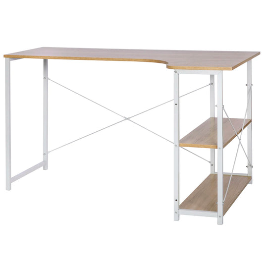 Computertafel - Computerbureau - Computermeubel - Laptoptafel - Gamingtafel - L-vormig - Zwart en Roest