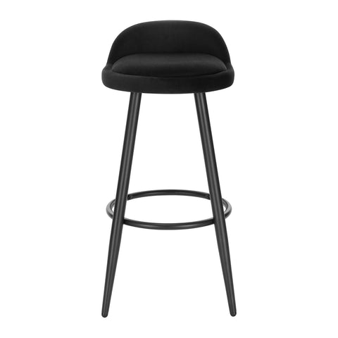 Barkruk - Bar stoel - Bar stoelen set 2 - Cafékruk Barmeubilair - Bar gereedschap cocktails - Fluwelen barkrukken - 120 kg - Zwart fluweel