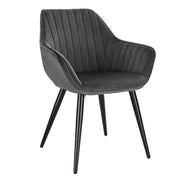 Eetkamerstoel - Eetkamerstoelen met Armleuning - Eetstoel - Eetkamer Stoelen -  Metalen Poten - Rugleuning