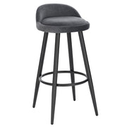 Barkruk - Bar stoel - Bar stoelen set 2 - Cafékruk Barmeubilair - Bar gereedschap cocktails - Fluwelen barkrukken - 120 kg - Donkergrijs fluweel