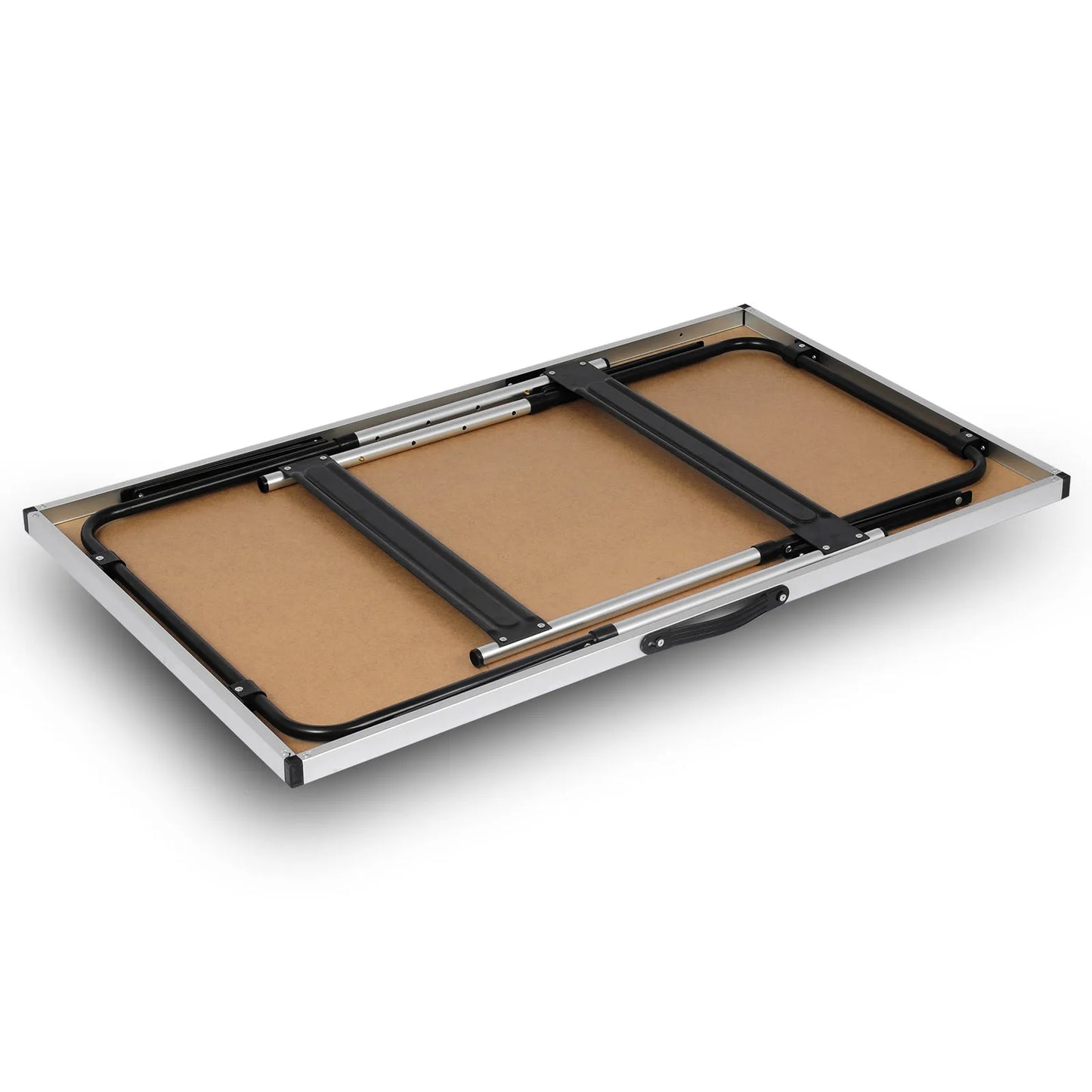 Inklapbare Tafel – Klap – Camping – Opvouwbare - Verstelbare Hoogte - Aluminium - Lichtgewicht - Buitentafel - BBQ - Tuin - Balkon - Picknick - Grijs - QUORE