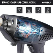 Snoerloze Hogedrukreiniger - Draagbare 21V Hogedrukreiniger - Snoerloos & Krachtig - Hogedrukreiniger - Hogedrukpistool - Draagbare Hogedrukreiniger - met 5M Slang - met 5 in 1 Sproeikop - Zwart