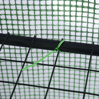 Foliekas - Broeikas - Hobbykas - Kweekkas - Huishoudelijke Schuur - voor Tomaten  - Planten - Beschermt Tegen Kou - Regen - Vorst - PER - Geverfde Stalen Buizen - 143 x 215 x 195 cm - Groen