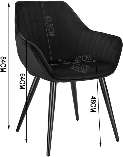 Dining Room Chair - Dining Room Chairs with Armrests - Dining Chair - Dining Room Chairs - Metal Legs - Backrest