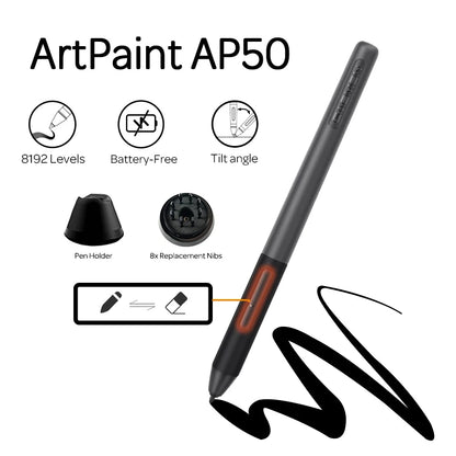 A+ PD156PRO Graphics Tablet Display for Drawing 15.6" Full-Laminated IPS HD Screen with 8192 Levels Battery-Free Pen - QUORE