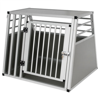 Hondenbench – Dierenbench – Transportbox – Hondenkooi – Kattenkooi – Aluminium & MDF – Ventilerend Ontwerp – 65x80 cm