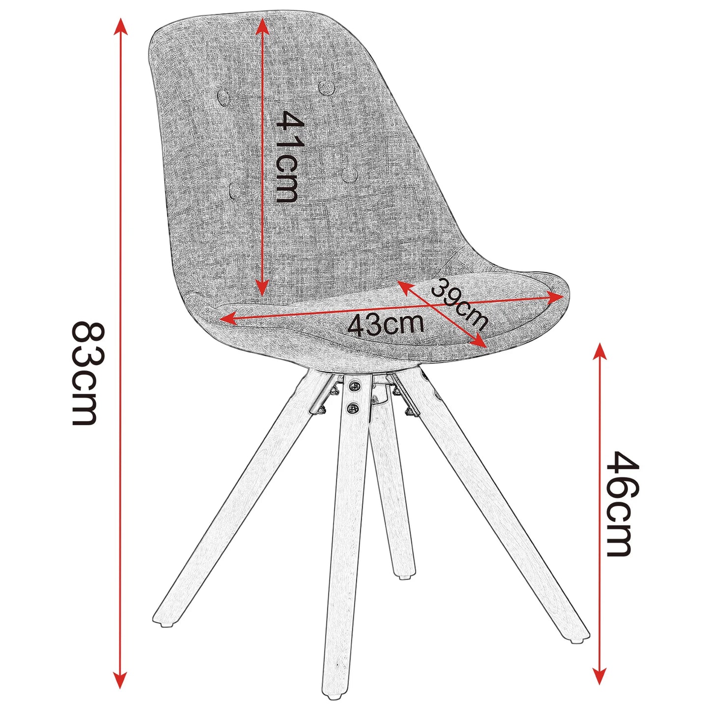 Eetkamerstoelen – Stoelen – Zitmeubelen – Linnen Stoelen – Massief Hout – Ergonomisch Ontwerp – Vloerbeschermers