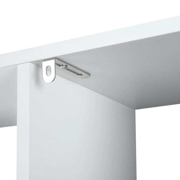 Bookcase with Drawer - Shelving Unit - Bookcase - Open Shelving Unit - Freestanding - Storage Cabinet - Room Divider - 6 Compartments - 1 Drawer - 50x24x168cm - White