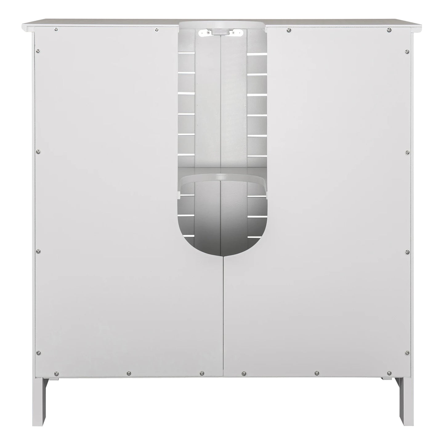 Wastafelonderkast - Badkamer - op Poten - Onderkast - Meubel - Praktische Opbergruimte - Onder de Wastafel - 60x30x60cm - Vrijstaand Toiletmeubel - Modern MDF-design - Wit