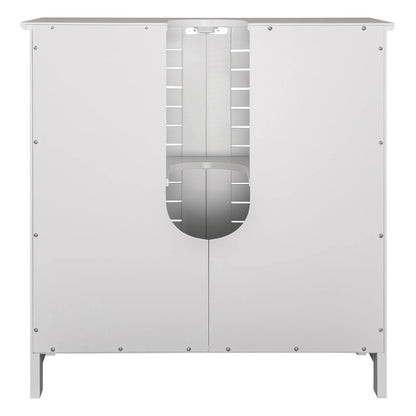 Wastafelonderkast - Badkamer - op Poten - Onderkast - Meubel - Praktische Opbergruimte - Onder de Wastafel - 60x30x60cm - Vrijstaand Toiletmeubel - Modern MDF-design - Wit