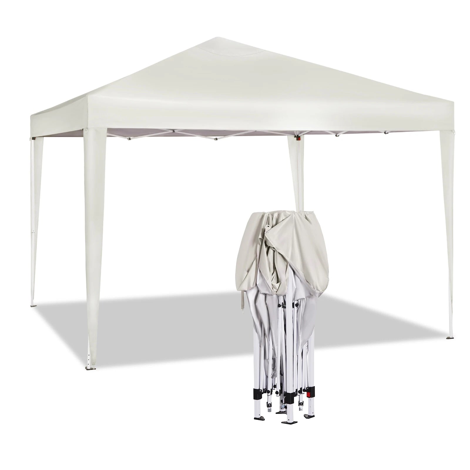 Partytent - Vouwtent - Pop-Up Partytenten - Easy up Tent - Party Tent Opvouwbaar - 300x300cm - voor Tuin Evenementen en Feesten - Waterdichte - Pagodetent met Zonnebescherming - voor Camping, Festival of Bruiloft - Lichtgeel - QUORE